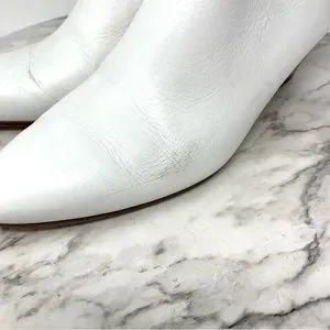 Vince Shoes Vince Vigo Pointed Toe White Leather Western Mules